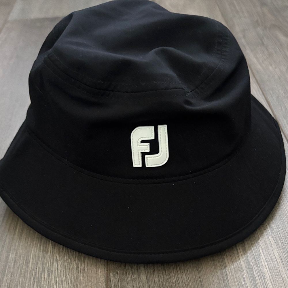 FootJoy DryJoys Black Rain Bucket Hat